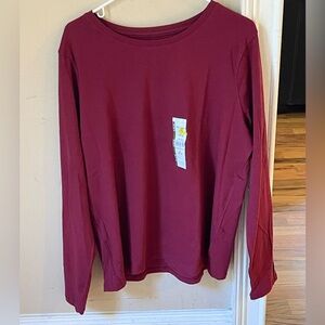 Time and Tru Long Sleeve Crewneck Tee for Women